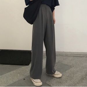 High-rise straight fit pants